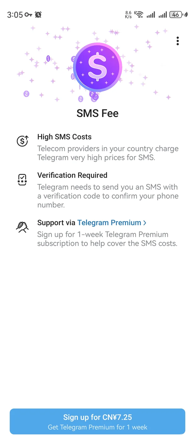 有没有大神： telegram怎么付费呀？或者怎么跳过这里？？