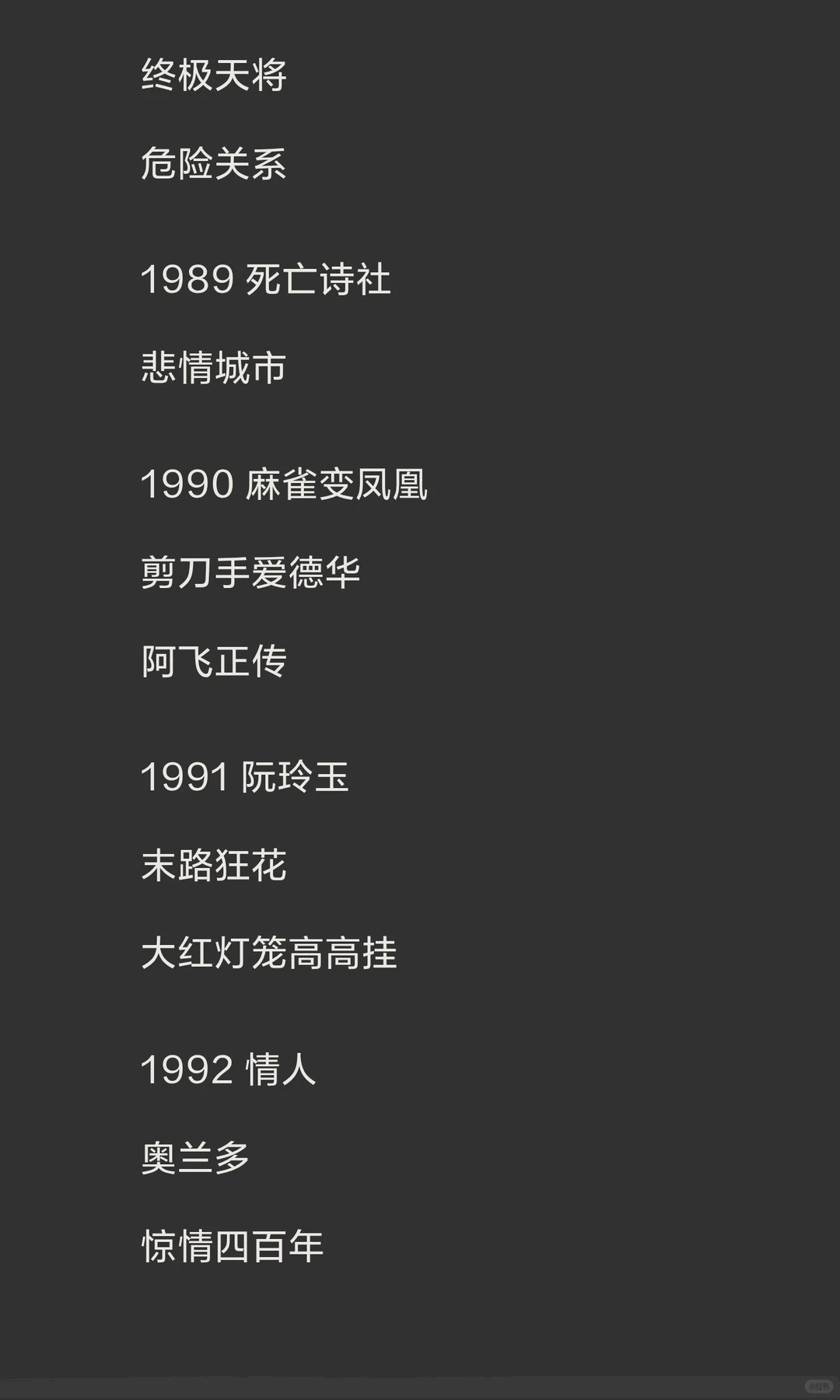 告别剧荒！200多部自己喜欢的高清电影清单