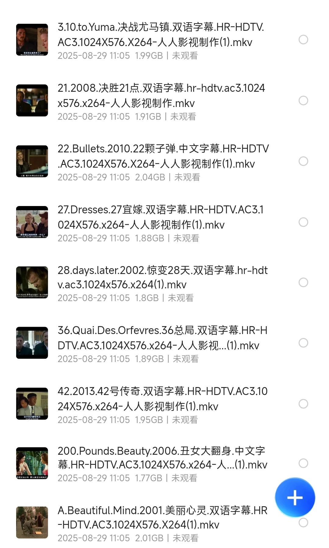 免费分享！人人影视600部精选电影合集