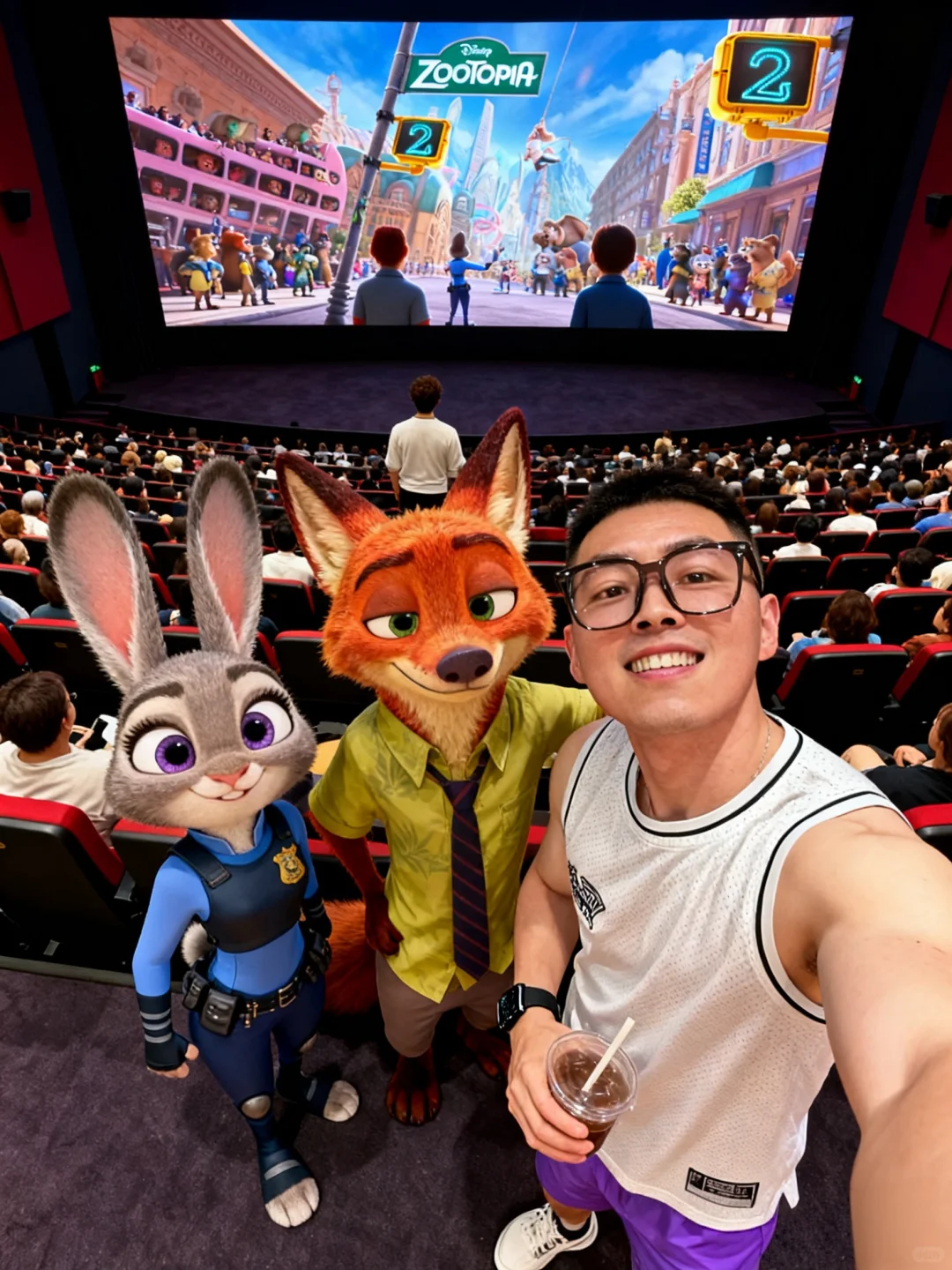 疯狂动物城2🔥我们的影院合照也太绝了！！