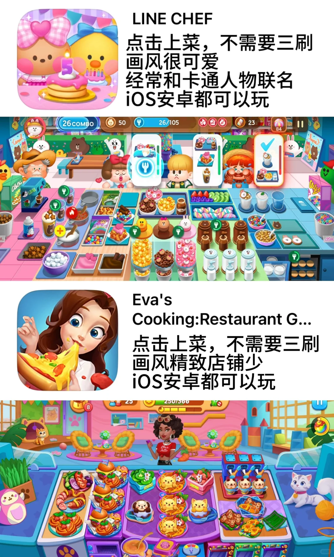 烹饪游戏合集（一）都给你们分类好啦