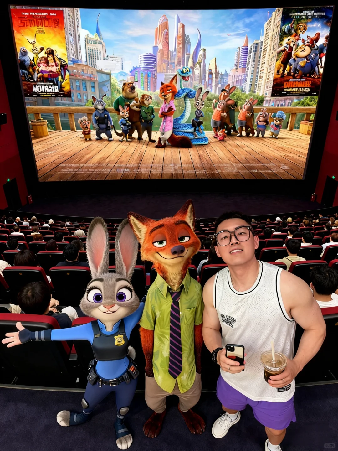疯狂动物城2🔥我们的影院合照也太绝了！！