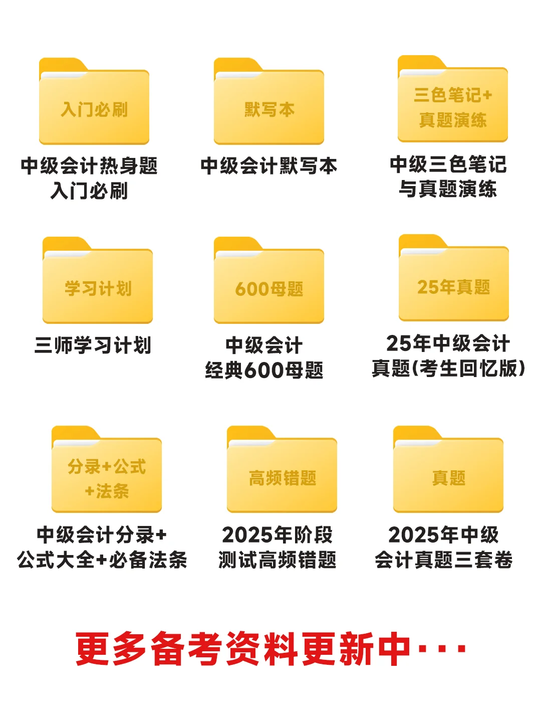 中级会计网盘 资料已整理完 无常分享2026