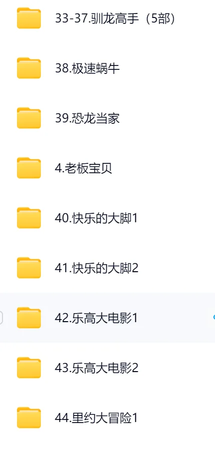 130部中英文动画电影资源分享