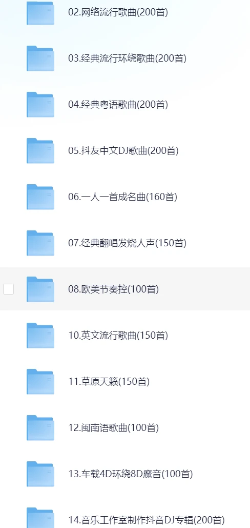 车载U盘40g音乐，百听不厌，免费转存