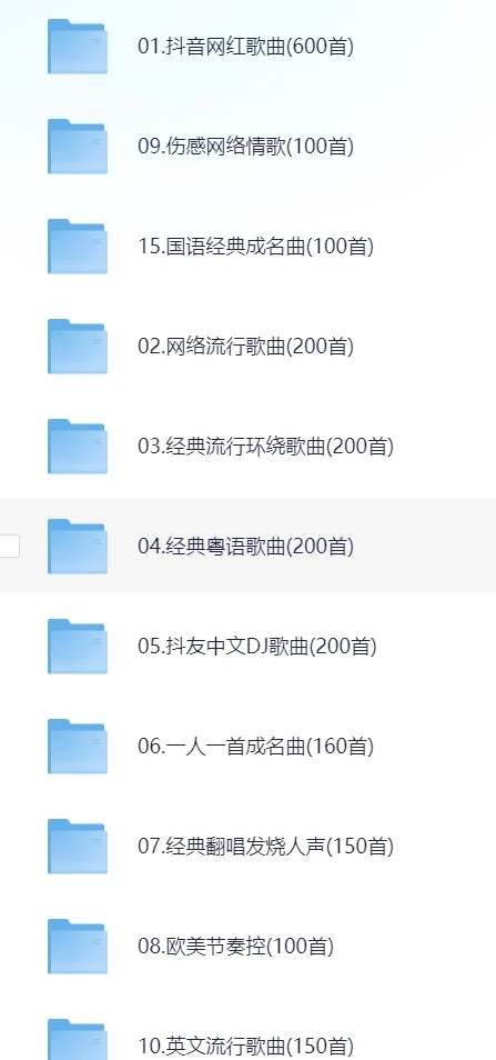 车载U盘40g音乐，百听不厌，免费转存