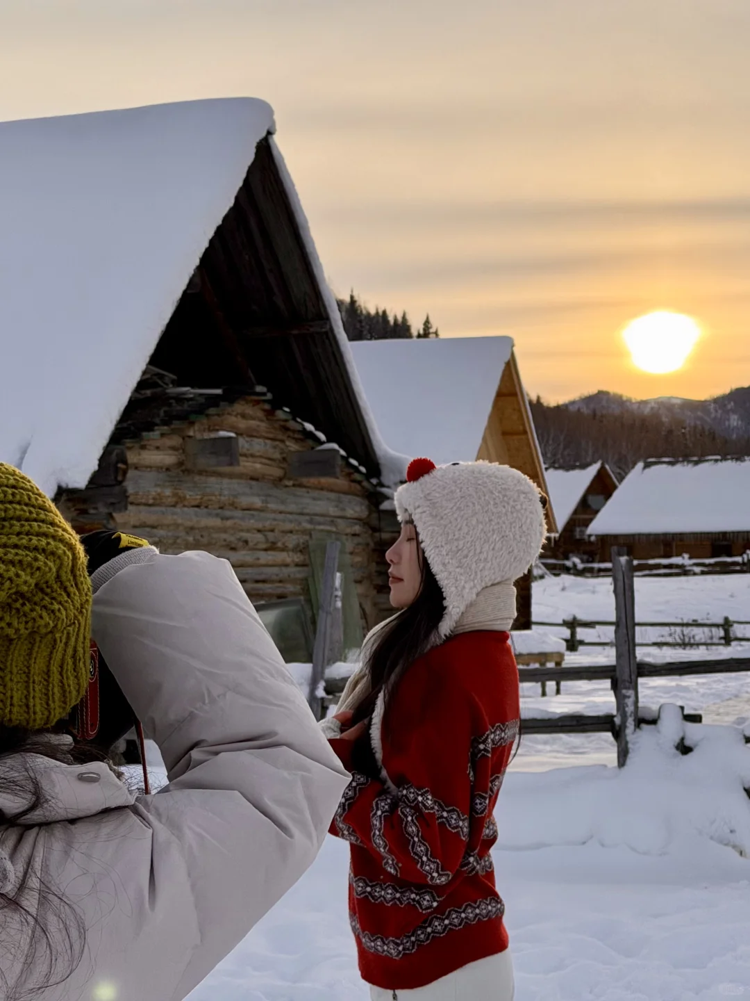 雪地里拍照|禾木