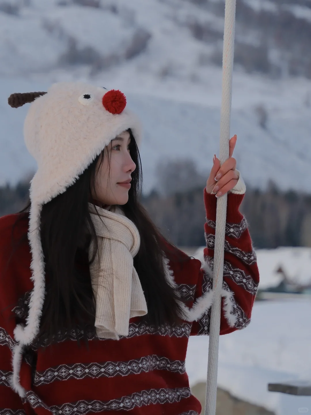 雪地里拍照|禾木