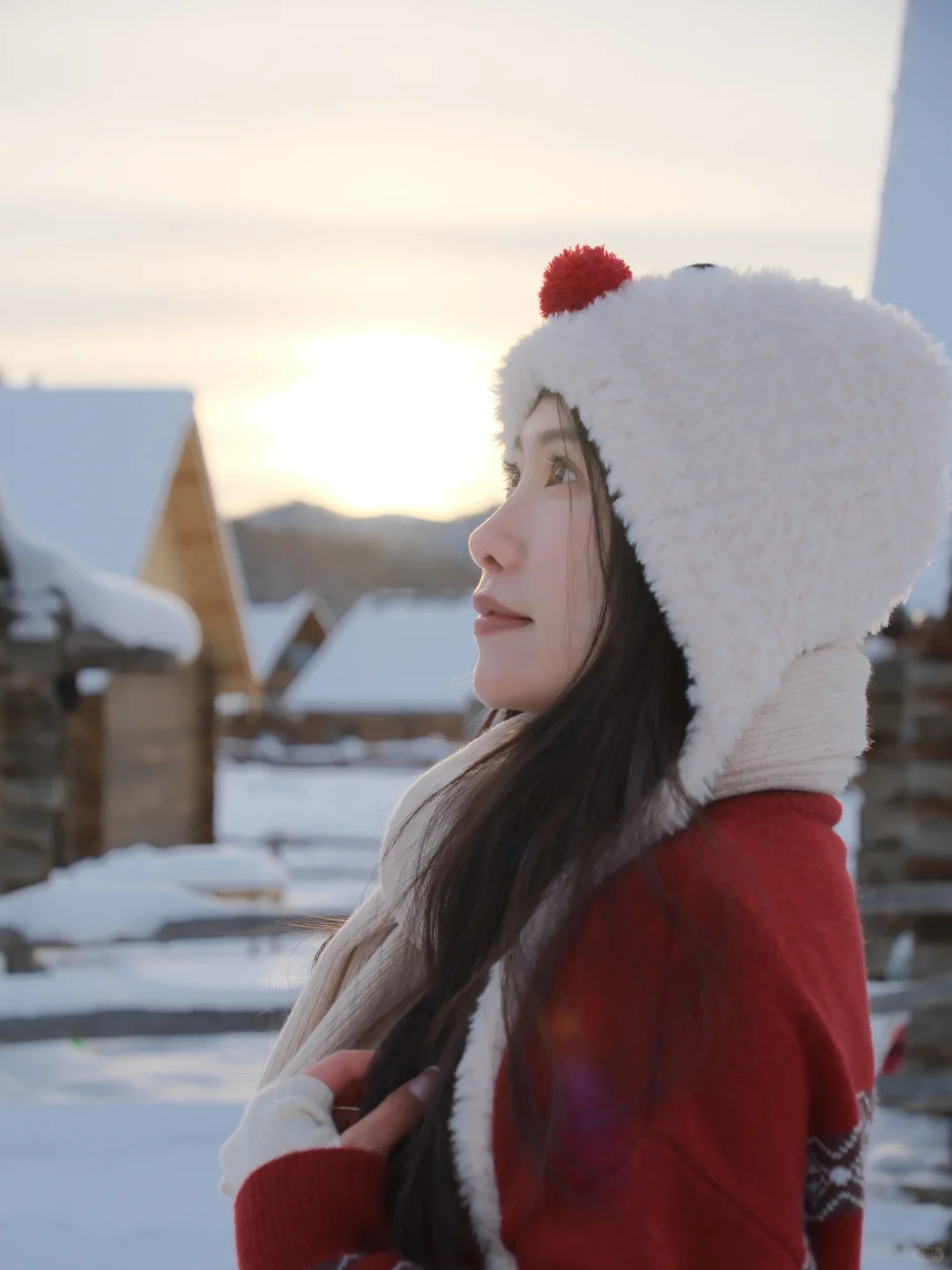 雪地里拍照|禾木