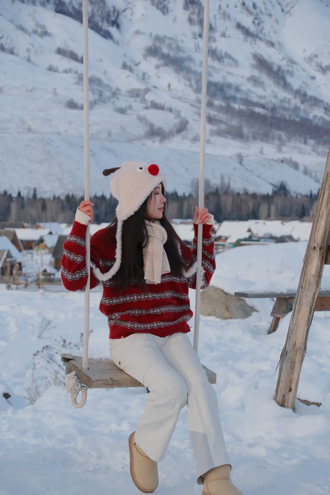 雪地里拍照|禾木