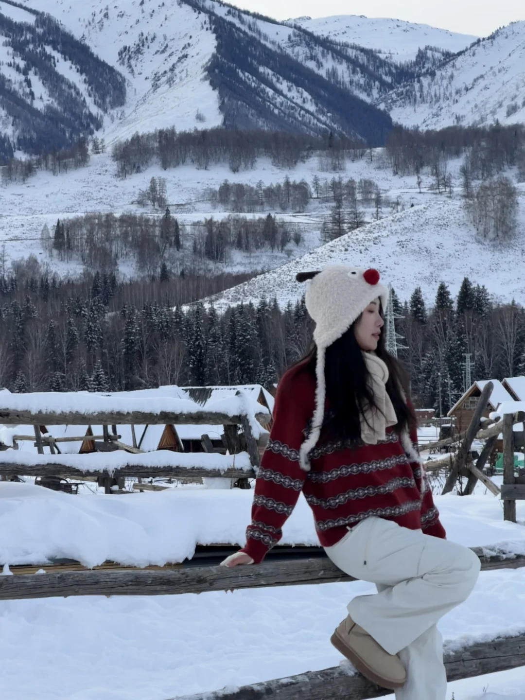 雪地里拍照|禾木