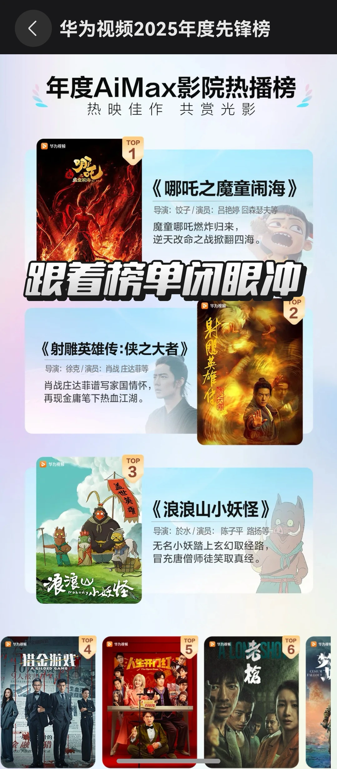 2025年度先锋榜🈶 华为视频AiMax影院好爽