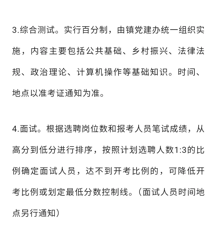 村文书招聘