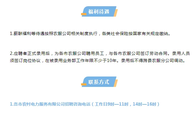 农村电力招聘公告