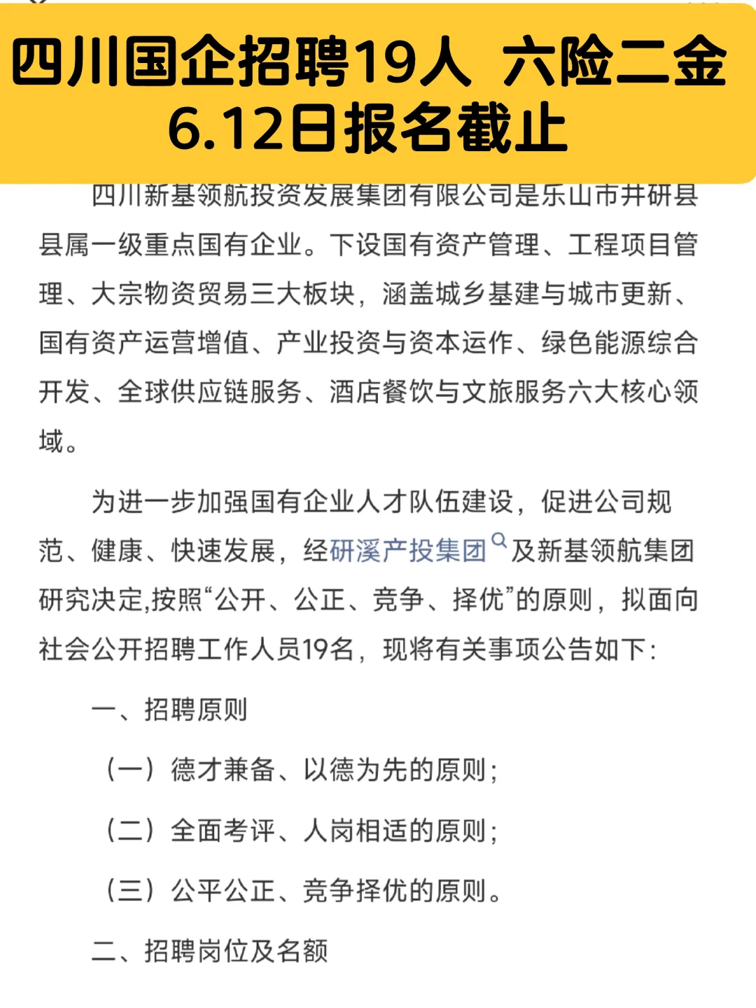 2025四川乐山井研县国企招聘19人