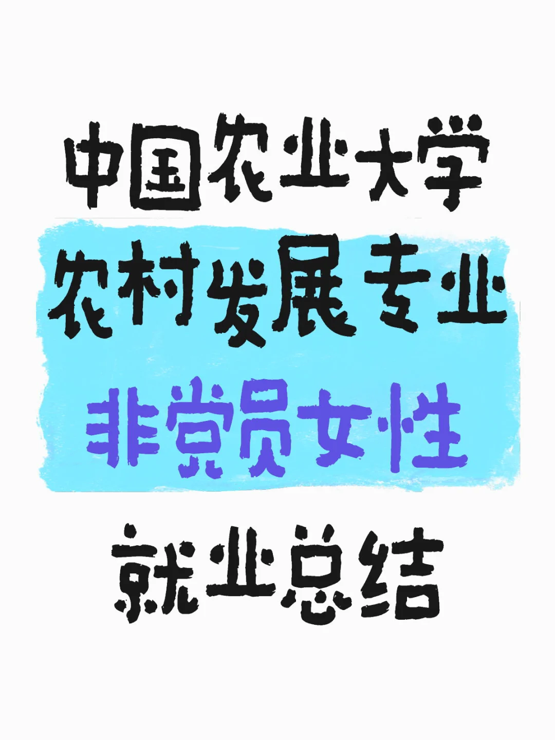 中农农发非党员女性 就业总结