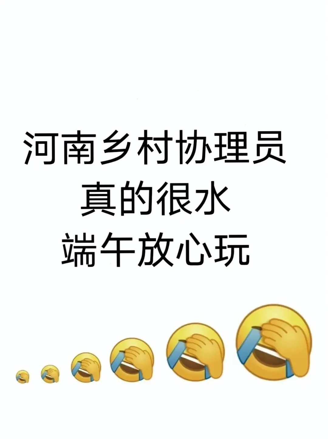 河南乡村协理员真的很水，端午放心玩