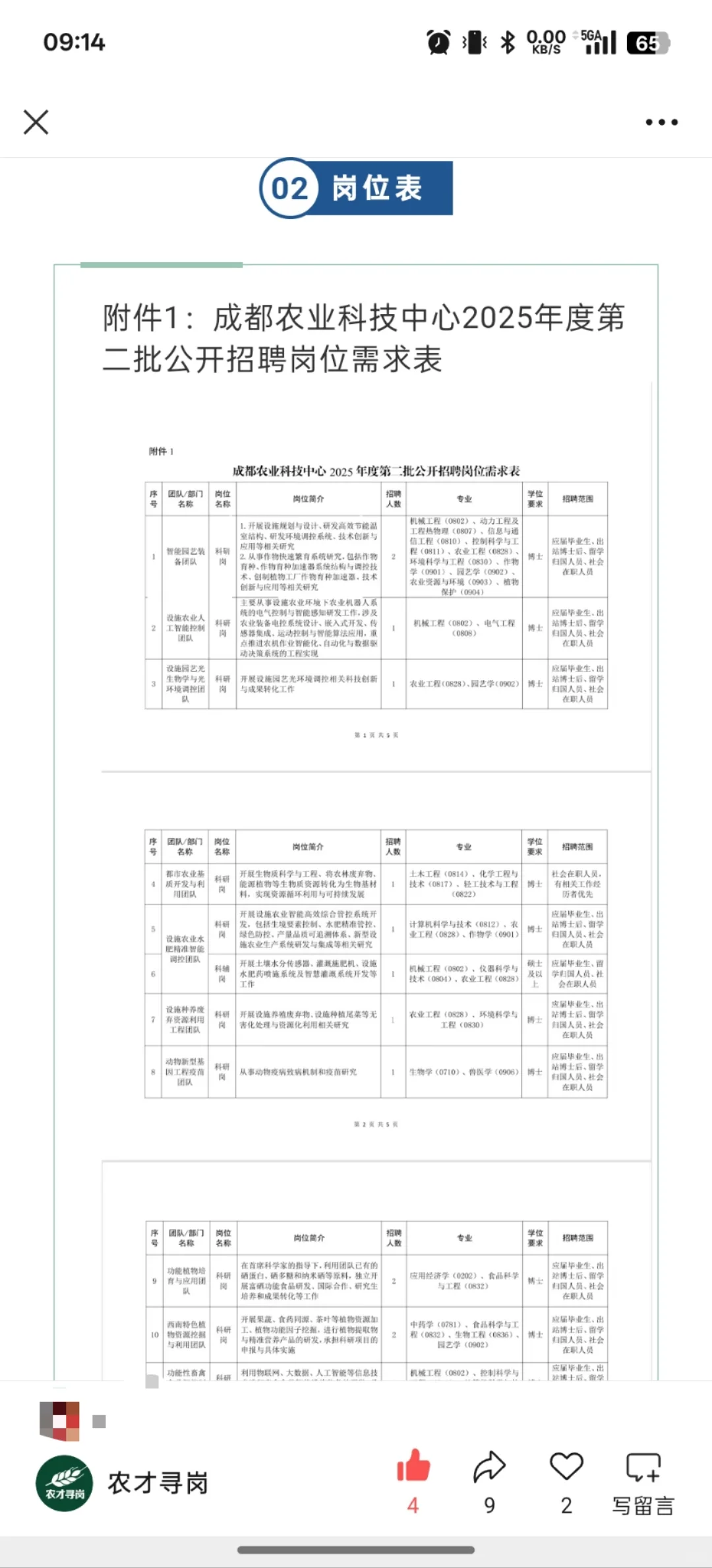 6.17农学招聘信息