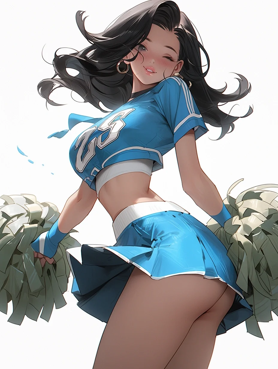 mid journey｜啦啦队小姐姐