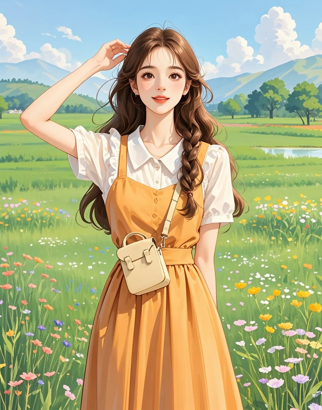 谁懂？黄裙少女自带春日滤镜