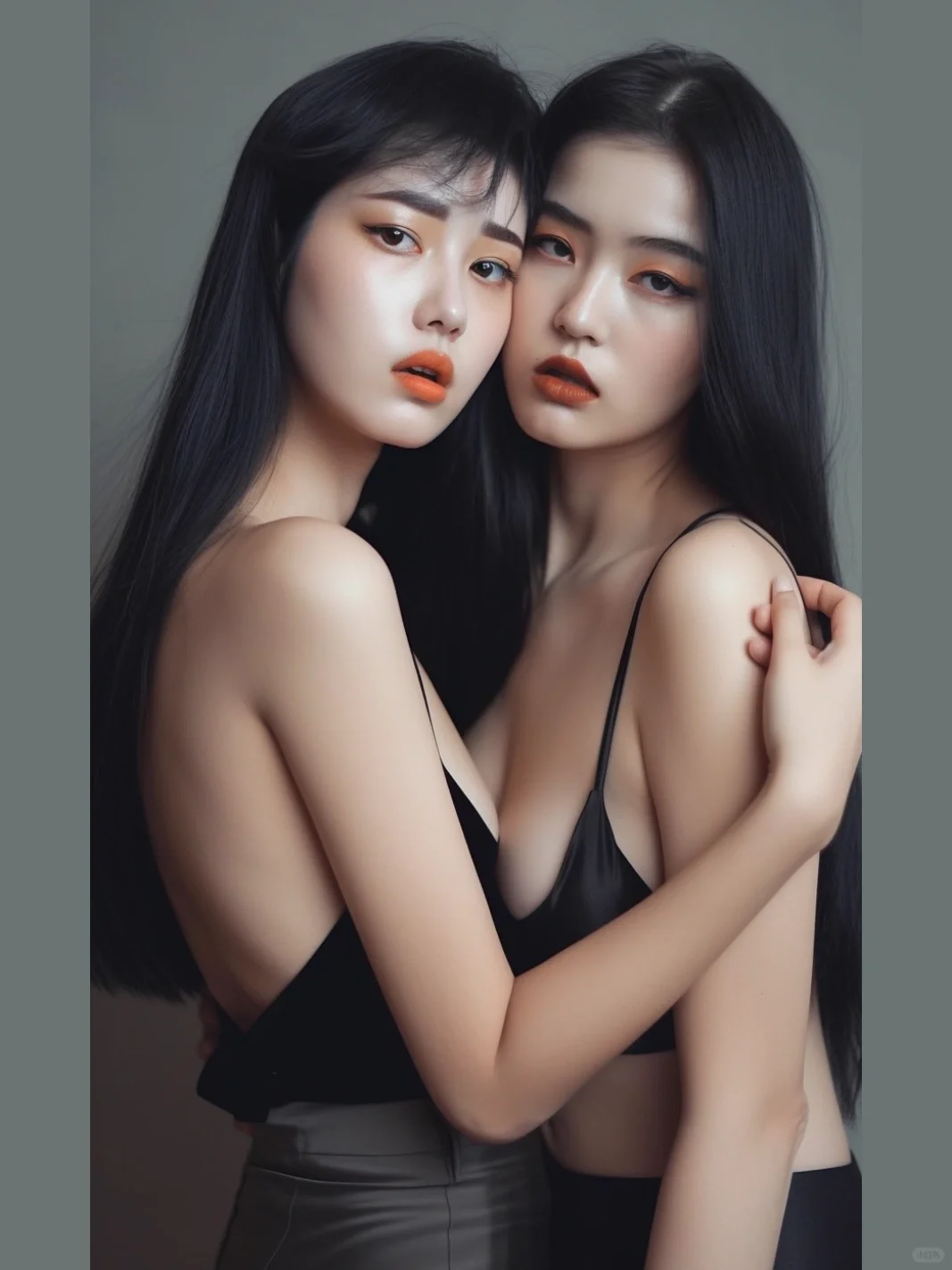 两个女孩子的相拥，是世界上最美好的画面。