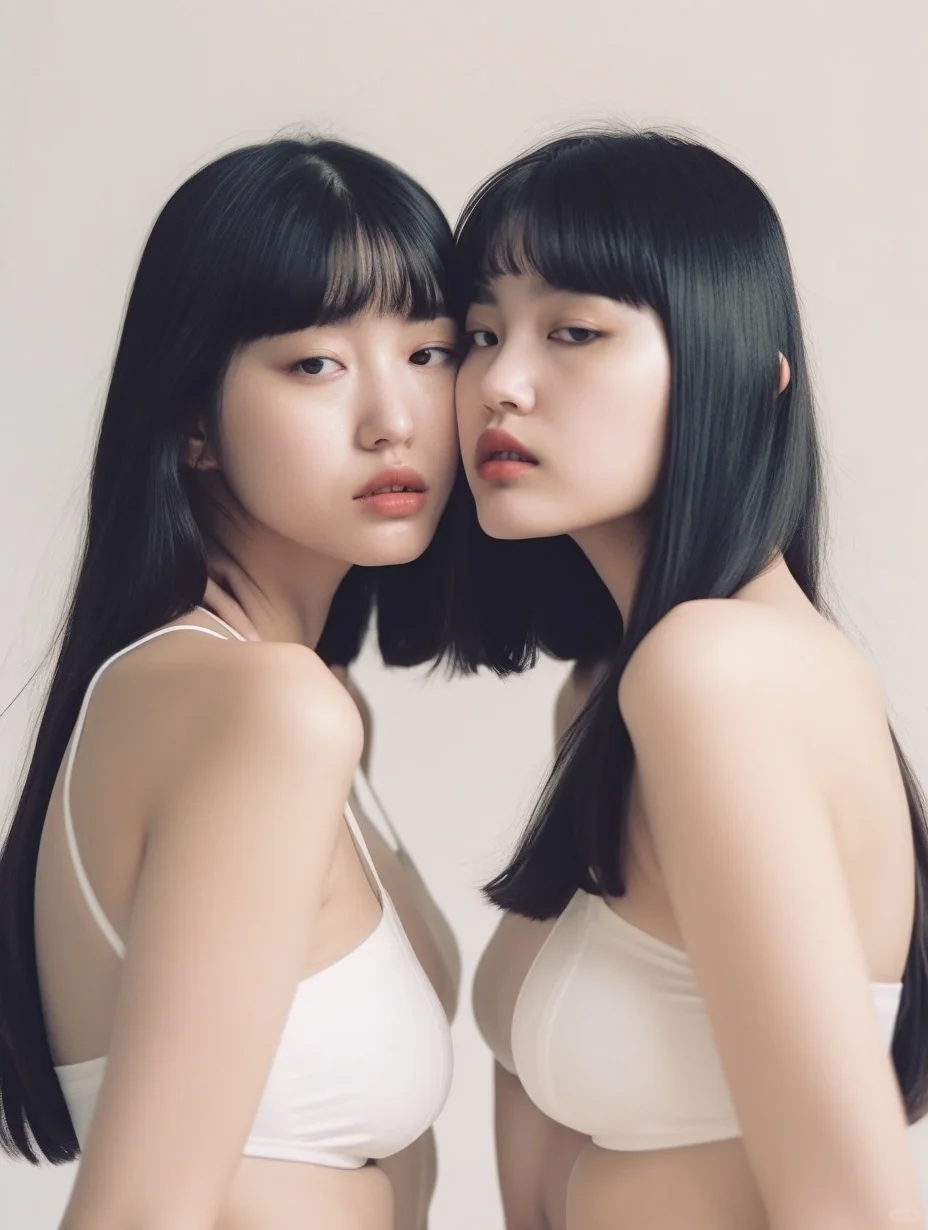 两个女孩子的相拥，是世界上最美好的画面。