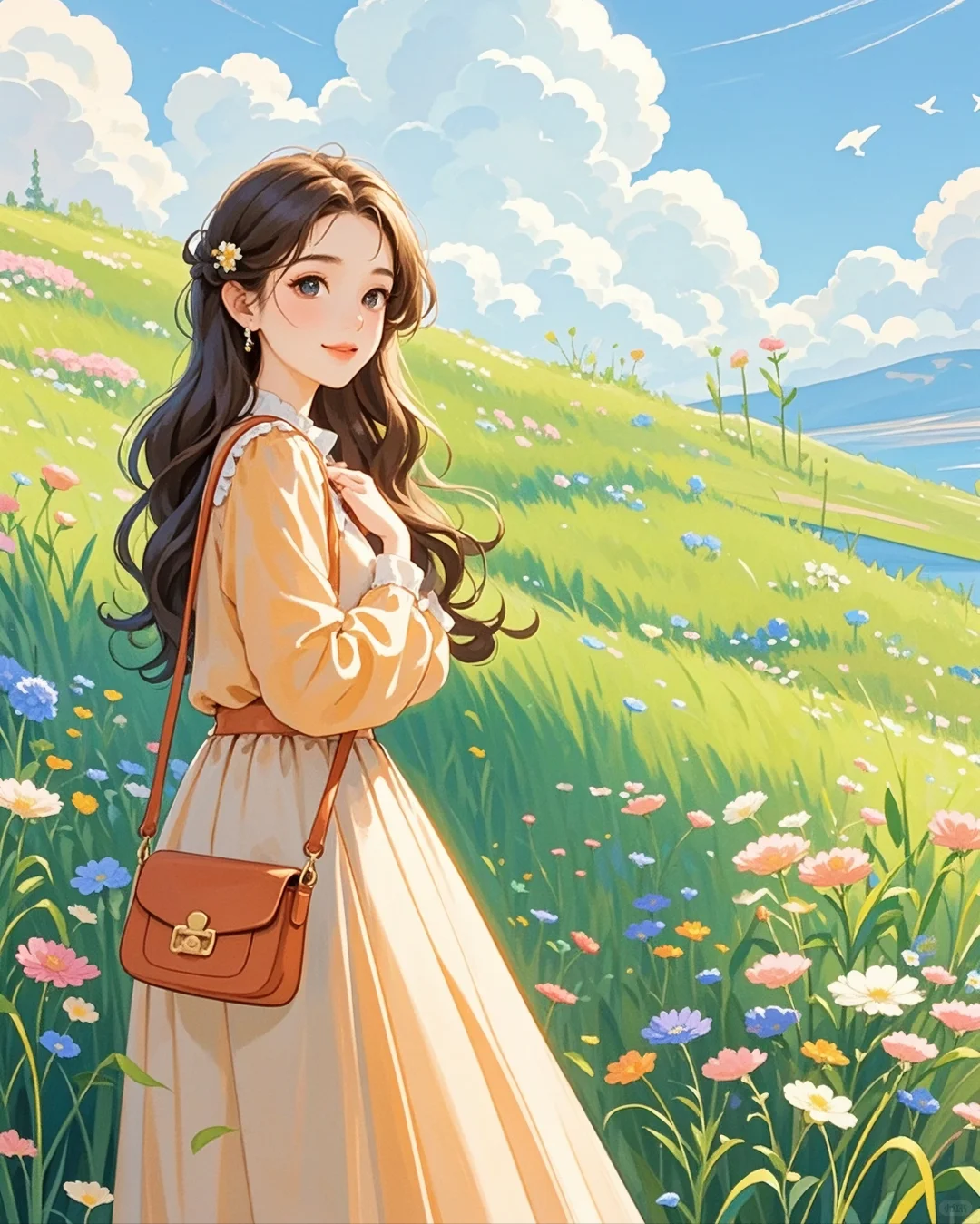 谁懂？黄裙少女自带春日滤镜