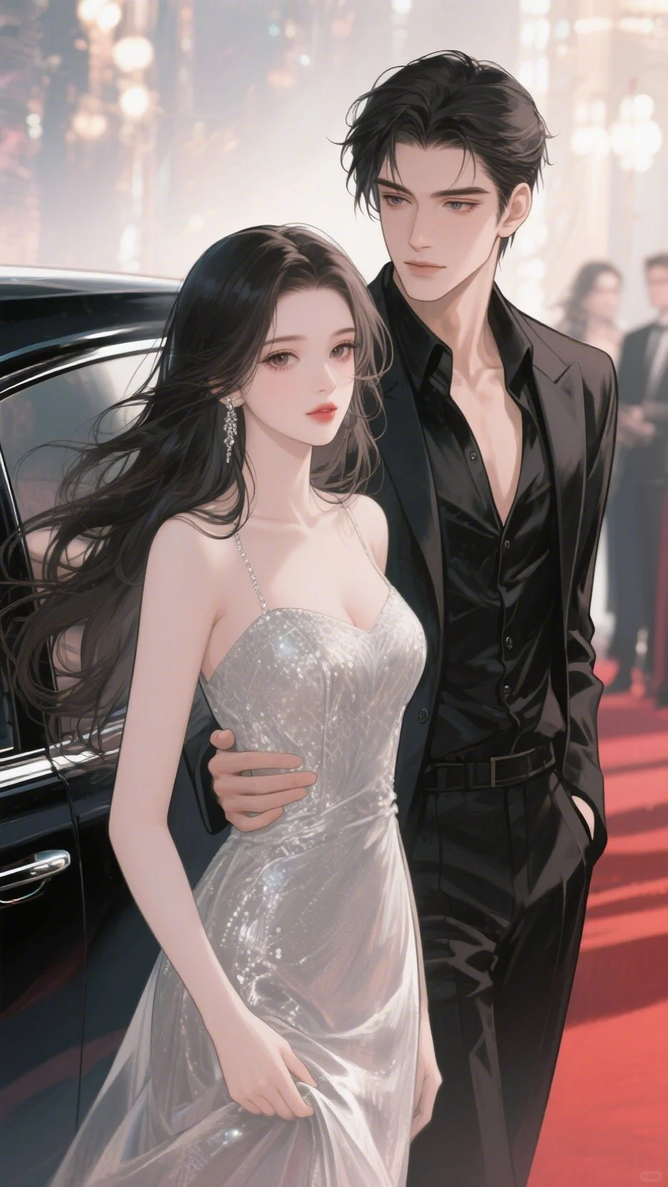 这组顶流夫妇红毯营业插画把我狠狠拿捏