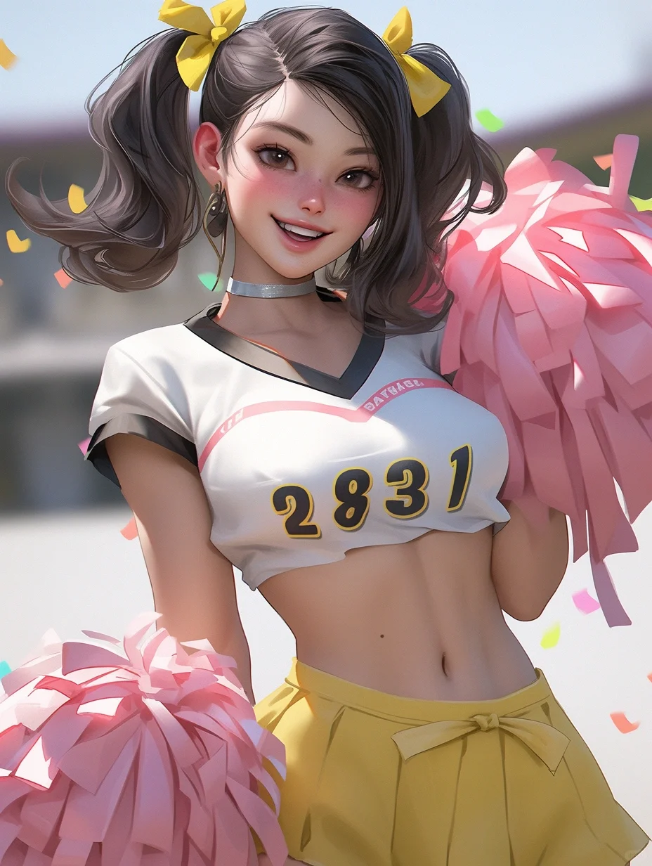 mid journey｜啦啦队小姐姐