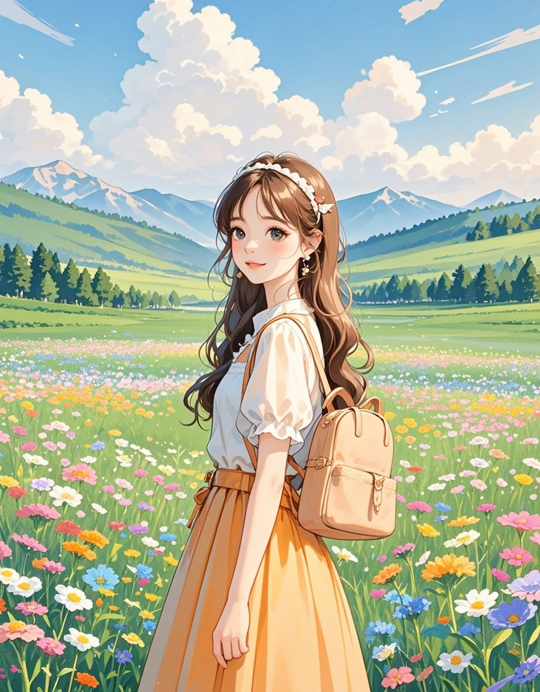 谁懂？黄裙少女自带春日滤镜