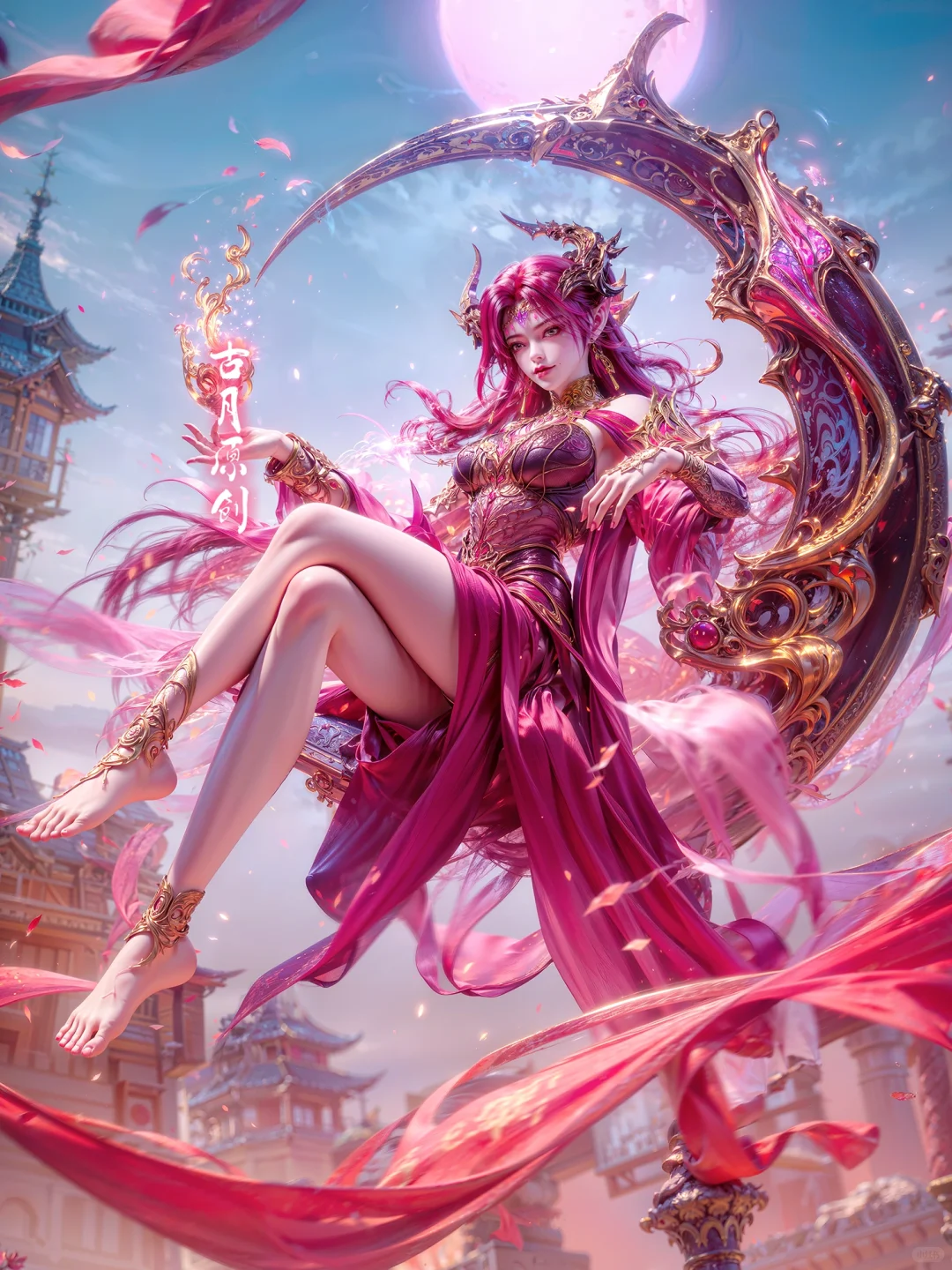 国漫百炼成神系列同人手机壁纸-妖夜