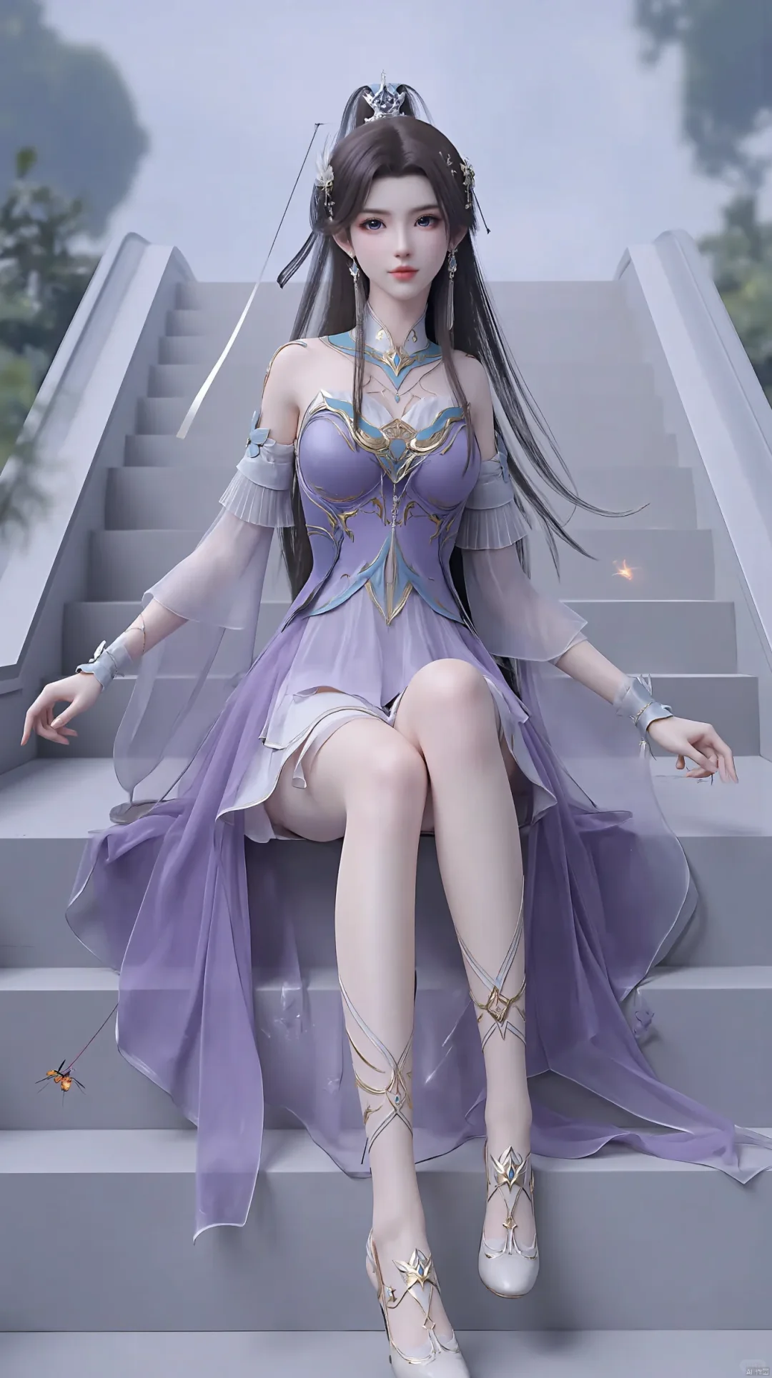 国漫女神#斗破苍穹#古薰儿，紫衣白肤高清壁