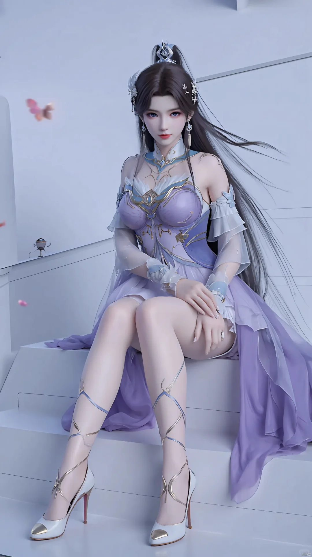 国漫女神#斗破苍穹#古薰儿，紫衣白肤高清壁