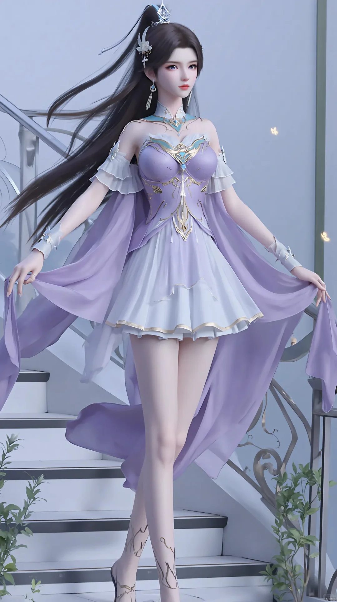 国漫女神#斗破苍穹#古薰儿，紫衣白肤高清壁