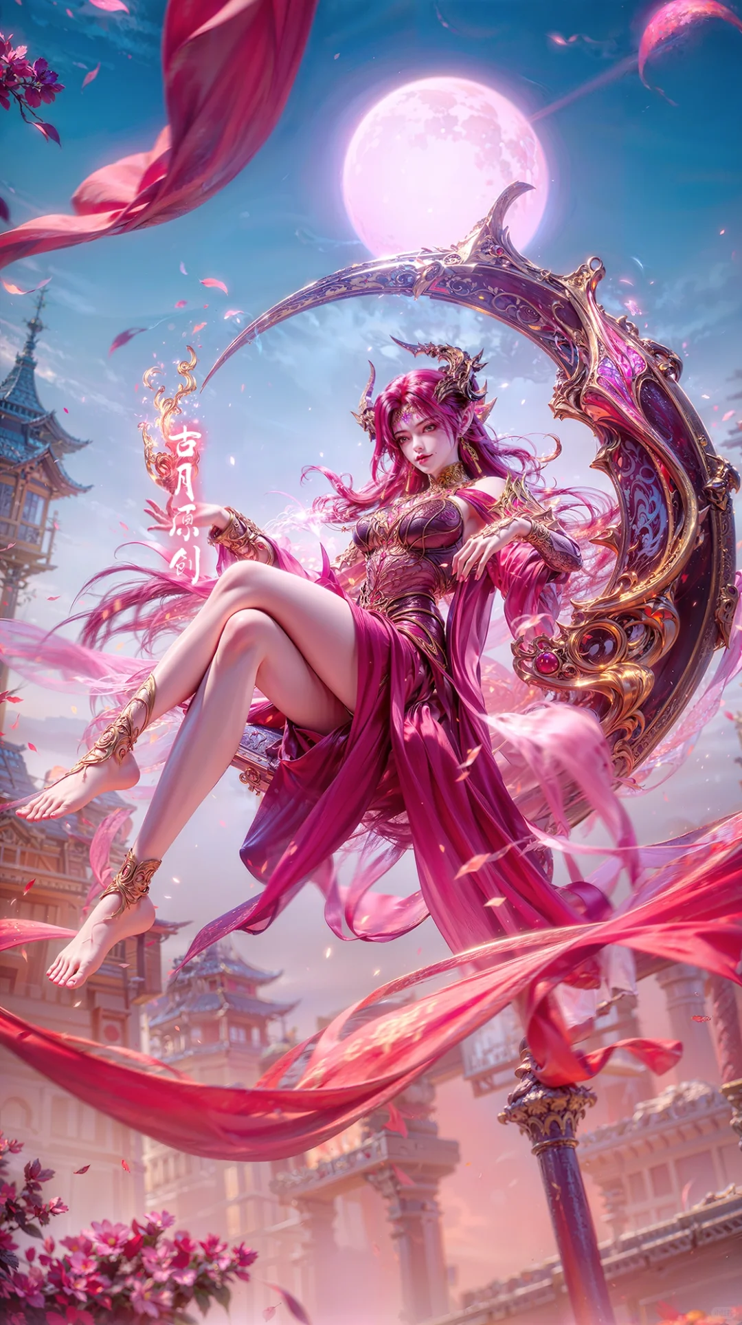 国漫百炼成神系列同人手机壁纸-妖夜
