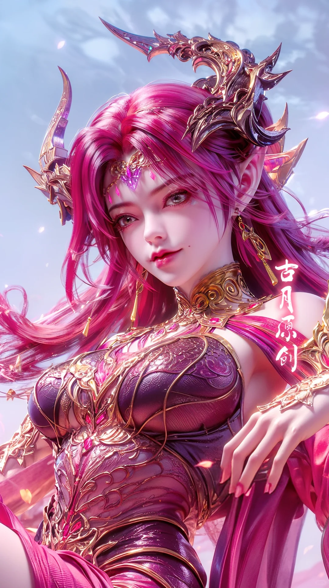 国漫百炼成神系列同人手机壁纸-妖夜