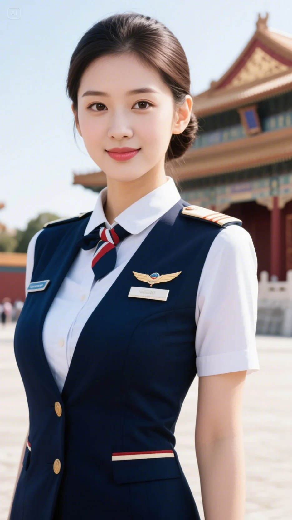 AI空姐(AI生成)