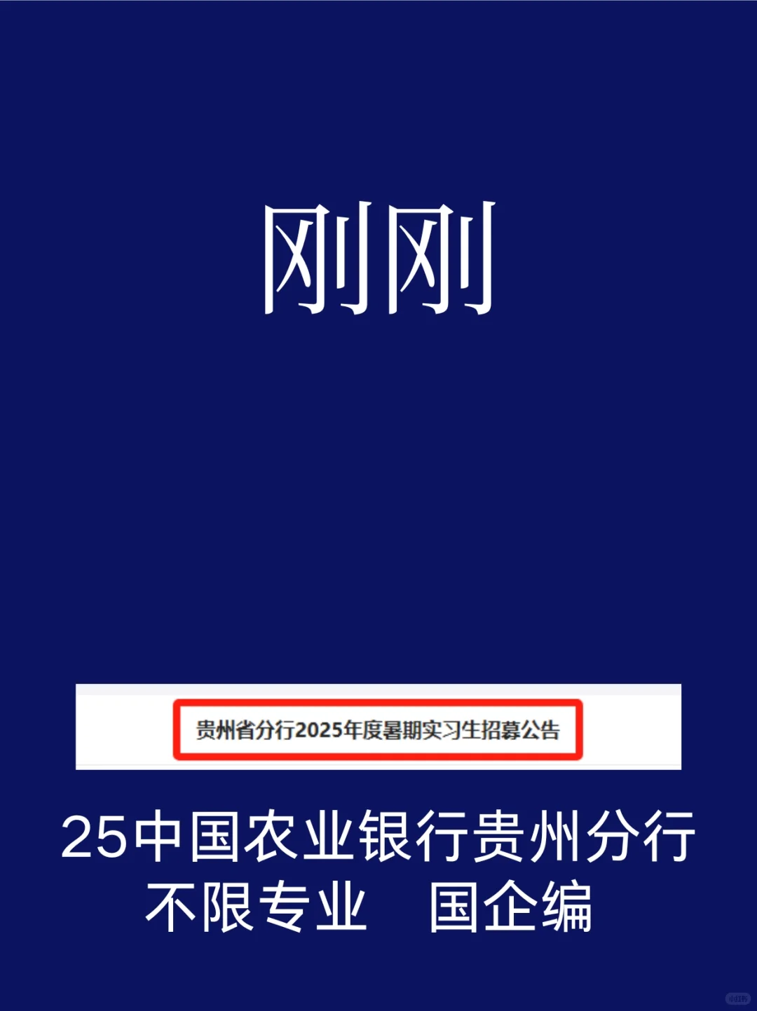 25中国农业银行贵州分行招聘!不限专业~