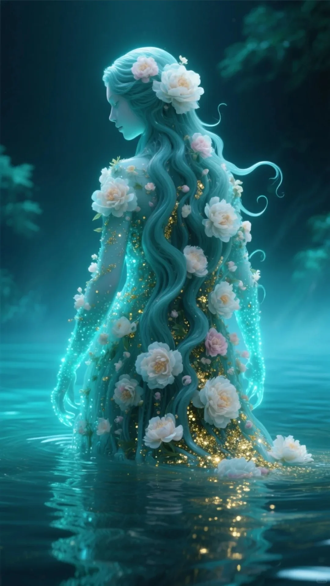 梦与神的交融，神秘的水之女神