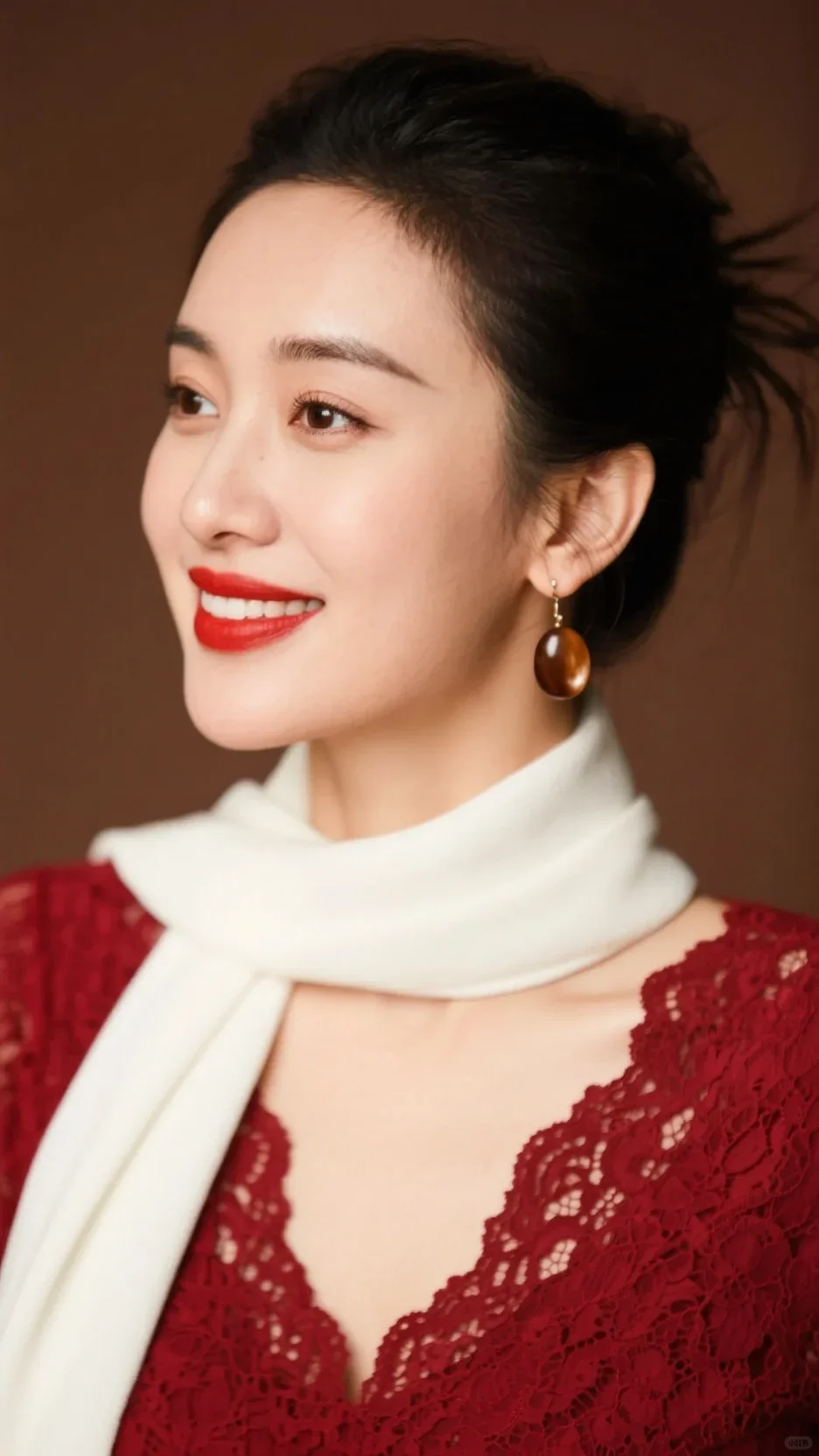 图片提示词:红韵美女