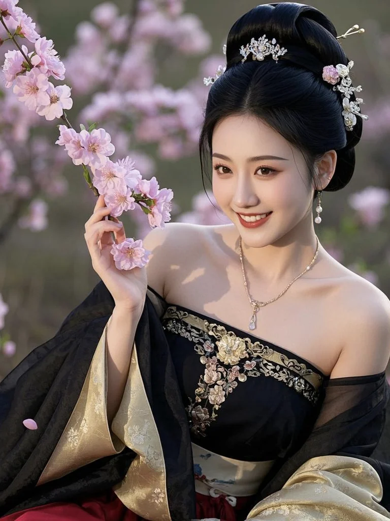 美女壁纸︳黑衣古风佳人，神秘迷人✨