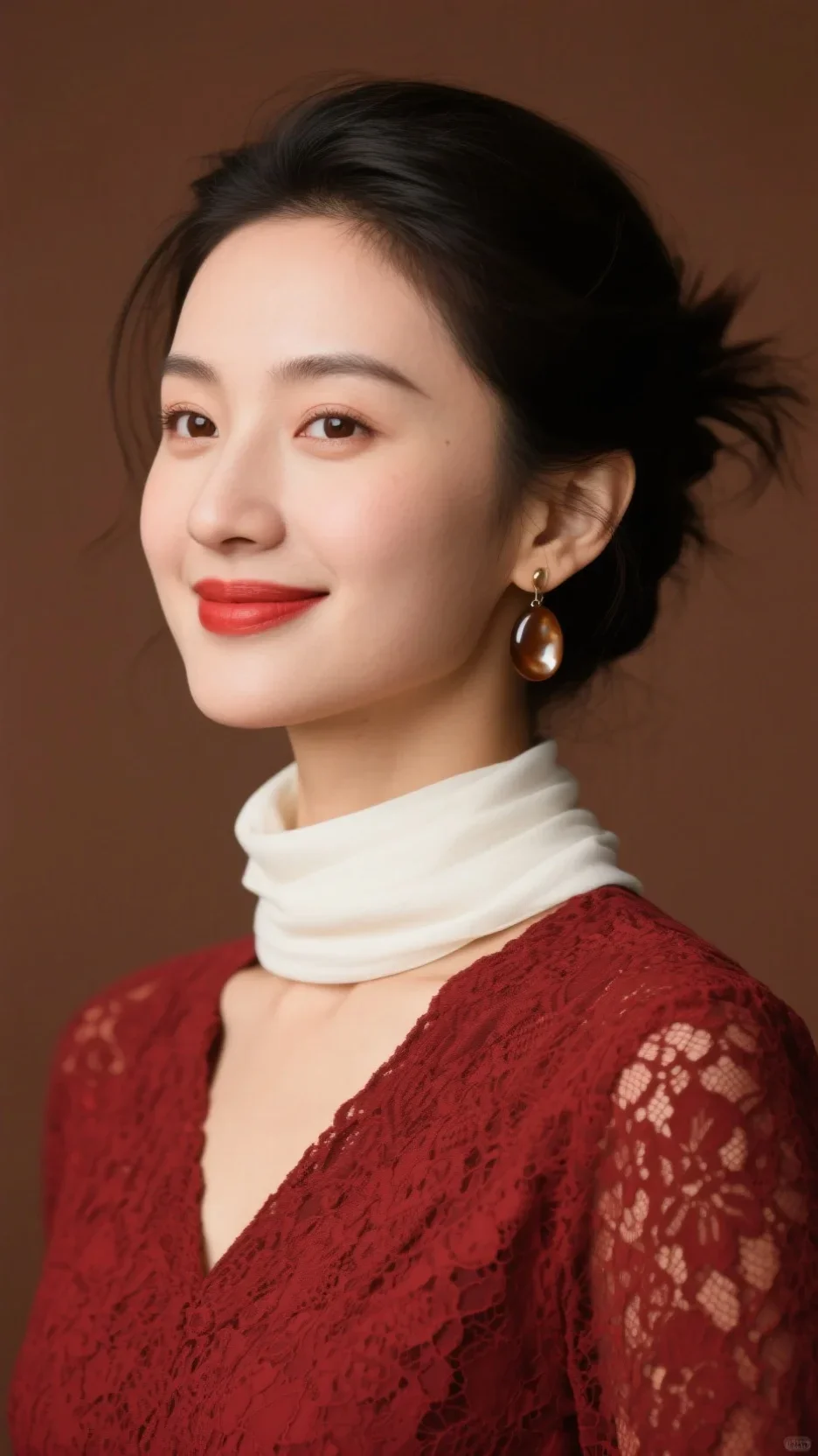 图片提示词:红韵美女