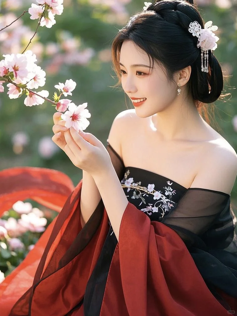 美女壁纸︳黑衣古风佳人，神秘迷人✨