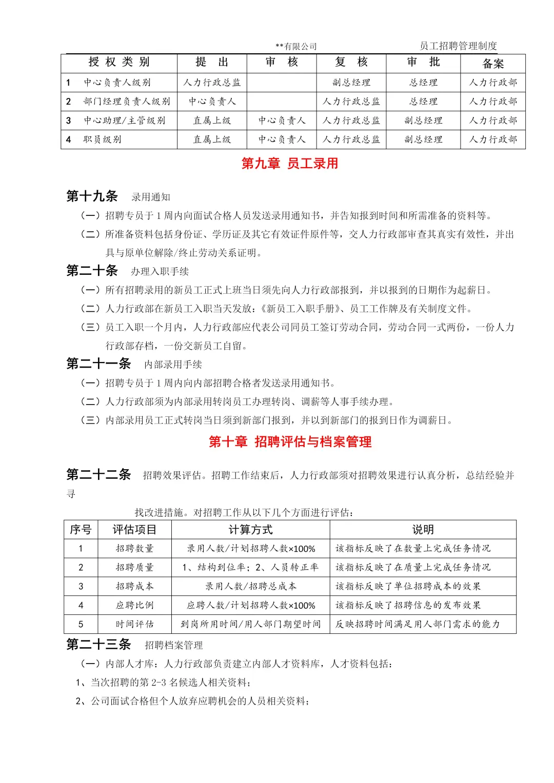 干人事9年，总结的招聘管理制度