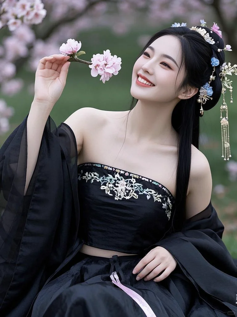 美女壁纸︳黑衣古风佳人，神秘迷人✨
