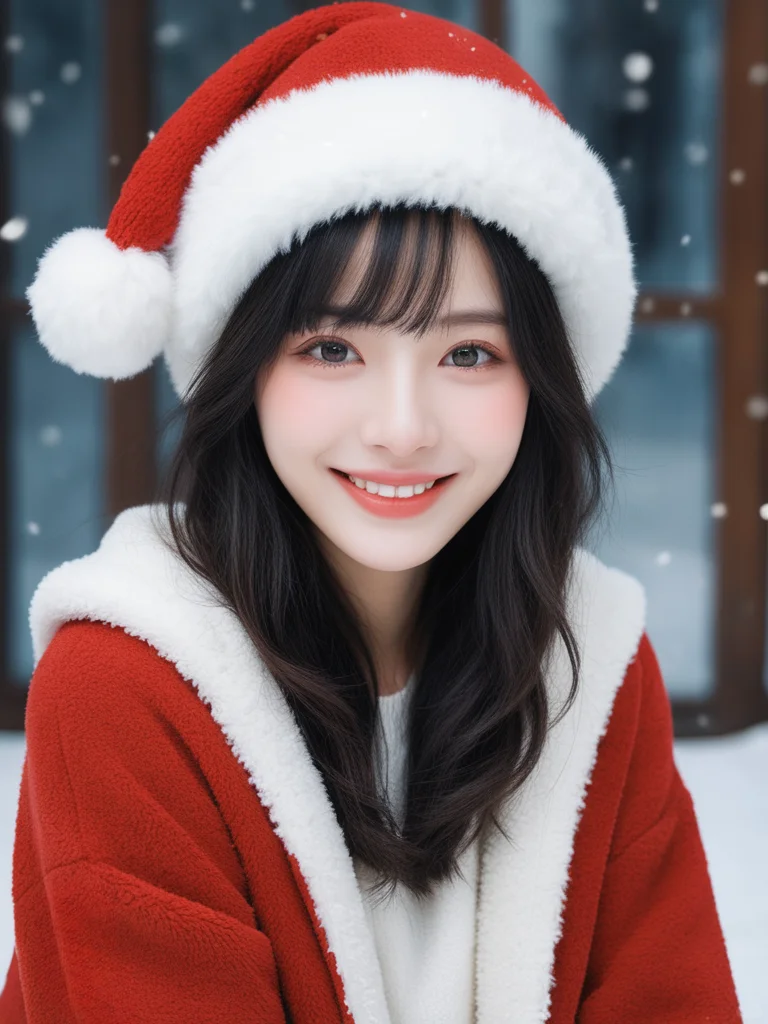 冬日里的甜美女孩系