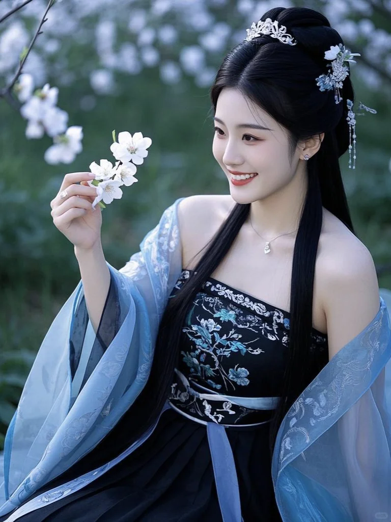 美女壁纸︳黑衣古风佳人，神秘迷人✨