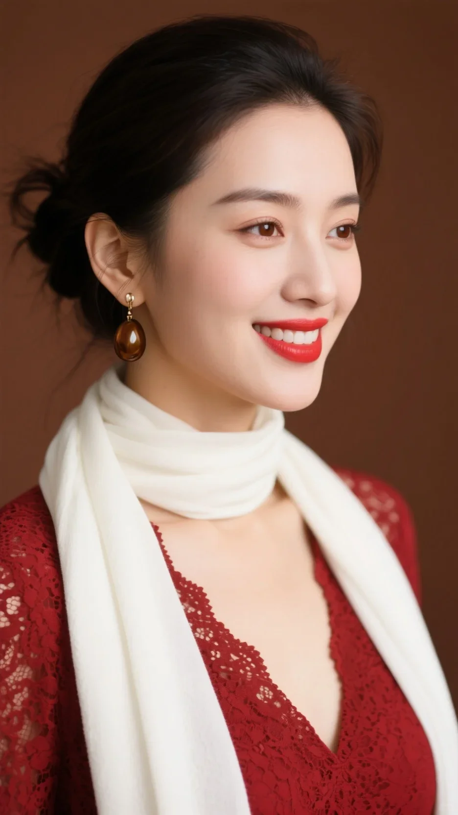 图片提示词:红韵美女