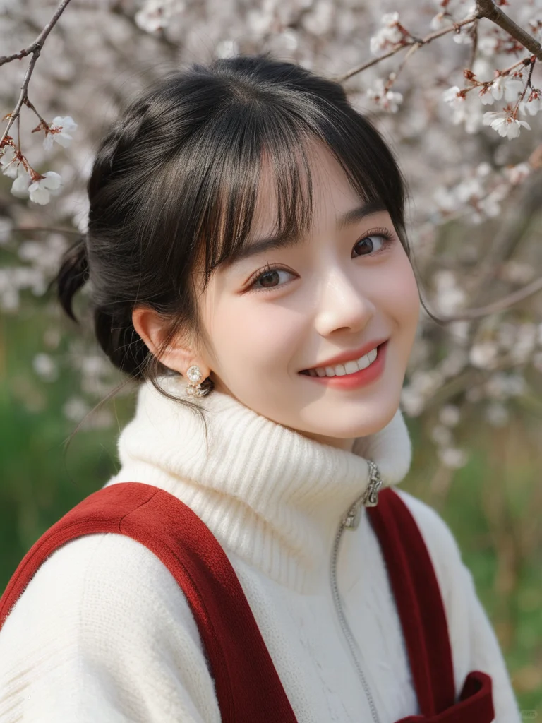冬日里的甜美女孩系