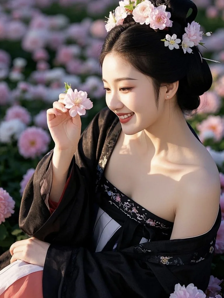 美女壁纸︳黑衣古风佳人，神秘迷人✨